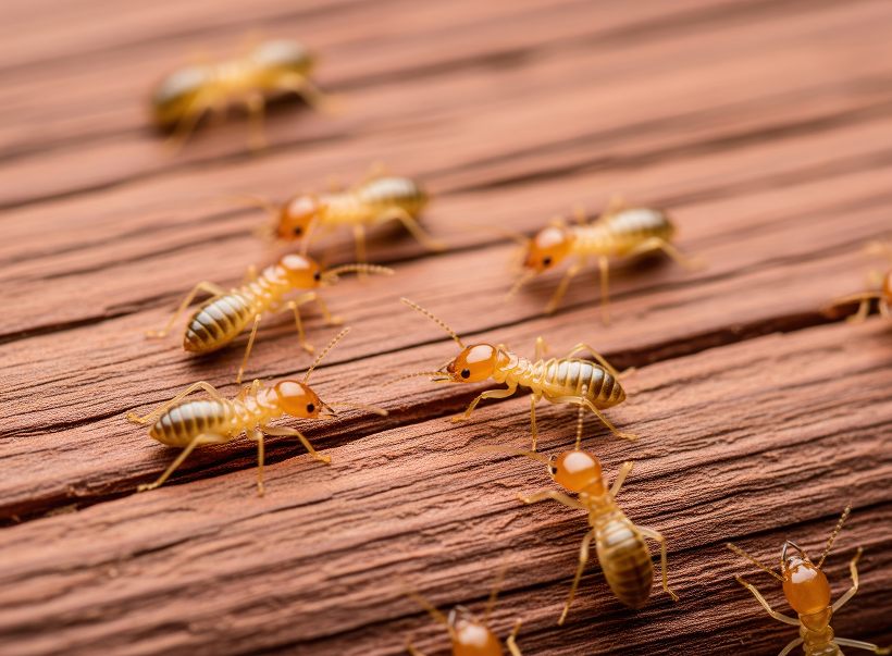 Termites on weathered decking